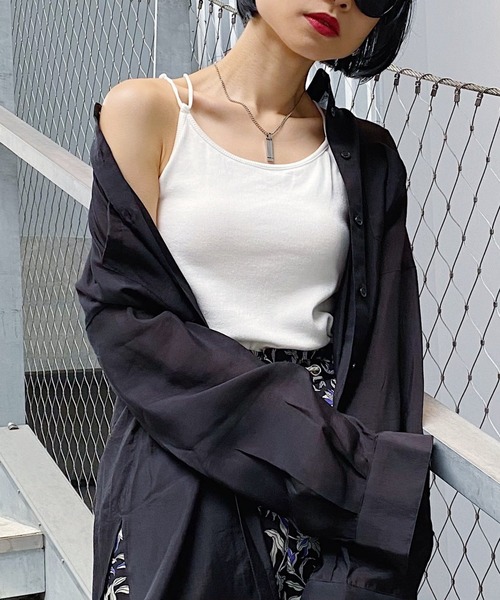 PAGEBOY（ページボーイ）の「カップツキバッククロスキャミ（キャミソール・レディース・ブラック/パープル/オフホワイト/ブラウン系その他・FREE）」の5枚目の写真