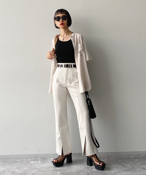 PAGEBOY（ページボーイ）の「カップツキバッククロスキャミ（キャミソール・レディース・ブラック/パープル/オフホワイト/ブラウン系その他・FREE）」の14枚目の写真