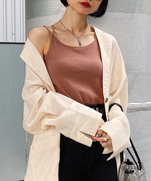 PAGEBOY（ページボーイ）の「カップツキバッククロスキャミ（キャミソール・レディース・ブラック/パープル/オフホワイト/ブラウン系その他・FREE）」の16枚目の写真