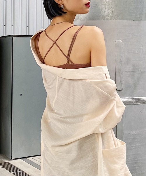 PAGEBOY（ページボーイ）の「カップツキバッククロスキャミ（キャミソール・レディース・ブラック/パープル/オフホワイト/ブラウン系その他・FREE）」の17枚目の写真