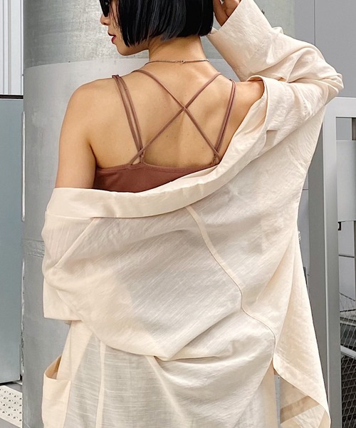 PAGEBOY（ページボーイ）の「カップツキバッククロスキャミ（キャミソール・レディース・ブラック/パープル/オフホワイト/ブラウン系その他・FREE）」の18枚目の写真