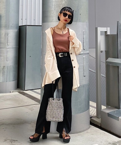 PAGEBOY（ページボーイ）の「カップツキバッククロスキャミ（キャミソール・レディース・ブラック/パープル/オフホワイト/ブラウン系その他・FREE）」の19枚目の写真