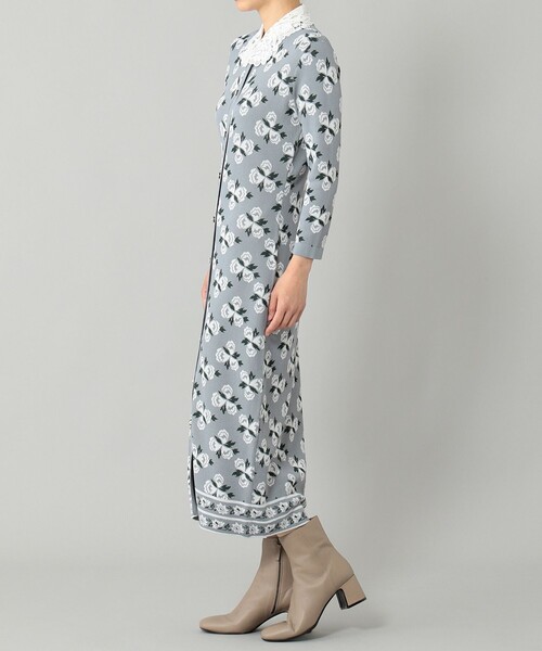 Grace ワンピースフラワータイトニットワンピース ワンピース Grace Continental グレースコンチネンタル のファッション