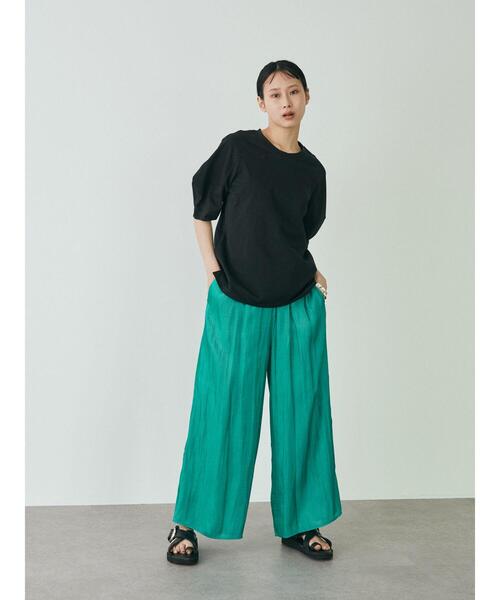 GARAGE OF GOOD CLOTHING（ガレージオブグッドクロージング）の「シャイニ-サテンパンツ＊＊（その他パンツ・レディース・グリーン/アイボリー/ブラック・FREE）」の13枚目の写真