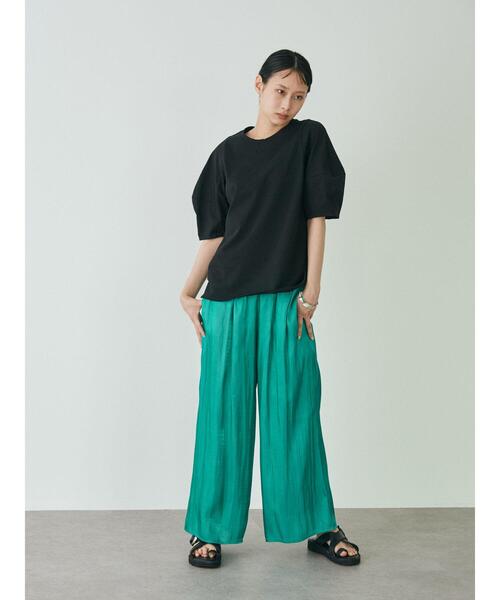 GARAGE OF GOOD CLOTHING（ガレージオブグッドクロージング）の「シャイニ-サテンパンツ＊＊（その他パンツ・レディース・グリーン/アイボリー/ブラック・FREE）」の12枚目の写真