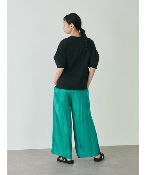 GARAGE OF GOOD CLOTHING（ガレージオブグッドクロージング）の「シャイニ-サテンパンツ＊＊（その他パンツ・レディース・グリーン/アイボリー/ブラック・FREE）」の10枚目の写真