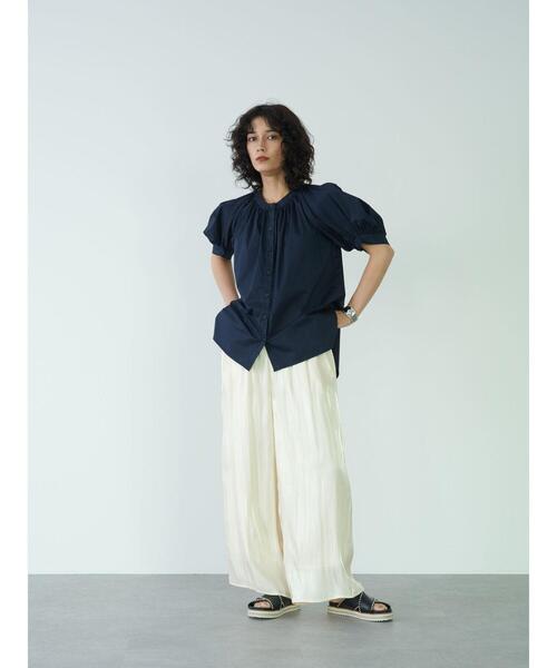 GARAGE OF GOOD CLOTHING（ガレージオブグッドクロージング）の「シャイニ-サテンパンツ＊＊（その他パンツ・レディース・グリーン/アイボリー/ブラック・FREE）」の9枚目の写真