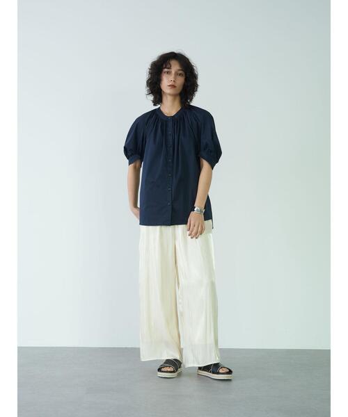 GARAGE OF GOOD CLOTHING（ガレージオブグッドクロージング）の「シャイニ-サテンパンツ＊＊（その他パンツ・レディース・グリーン/アイボリー/ブラック・FREE）」の8枚目の写真