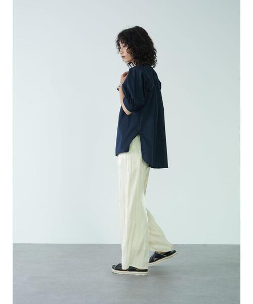 GARAGE OF GOOD CLOTHING（ガレージオブグッドクロージング）の「シャイニ-サテンパンツ＊＊（その他パンツ・レディース・グリーン/アイボリー/ブラック・FREE）」の7枚目の写真