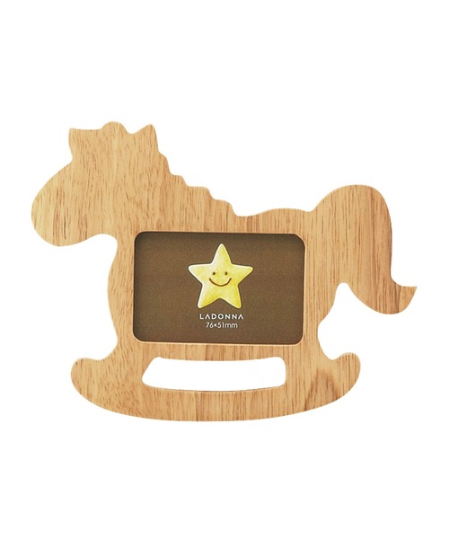 LADONNA（ラドンナ）の「木馬型ベビーフォトフレーム ＬＢ２１－Ｓ２（フォトフレーム・キッズ・ブラウン/ナチュラル・FREE）」の3枚目の写真
