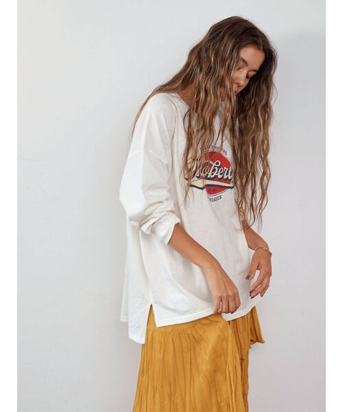 Ungrid(アングリッド)の「ロゴロングスリーブTee(Tシャツ/カットソー・レディース・オフホワイト/グレー/チャコールグレー・FREE)」の8枚目の写真