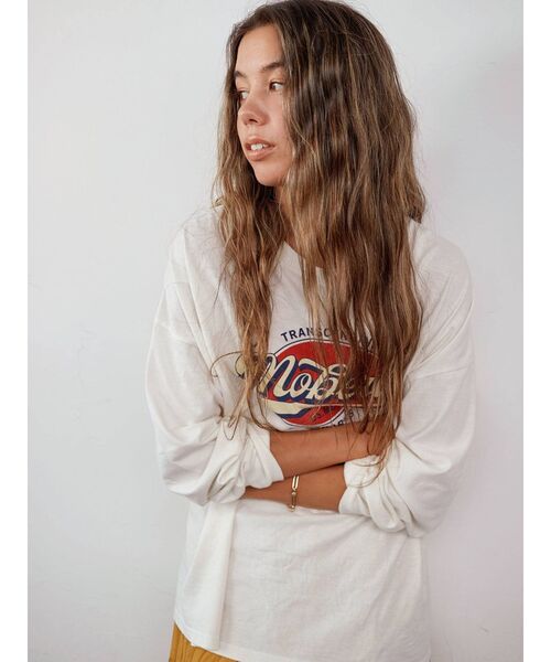 Ungrid(アングリッド)の「ロゴロングスリーブTee(Tシャツ/カットソー・レディース・オフホワイト/グレー/チャコールグレー・FREE)」の5枚目の写真