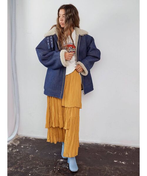 Ungrid(アングリッド)の「ロゴロングスリーブTee(Tシャツ/カットソー・レディース・オフホワイト/グレー/チャコールグレー・FREE)」の7枚目の写真