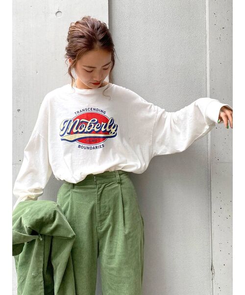 Ungrid(アングリッド)の「ロゴロングスリーブTee(Tシャツ/カットソー・レディース・オフホワイト/グレー/チャコールグレー・FREE)」の18枚目の写真