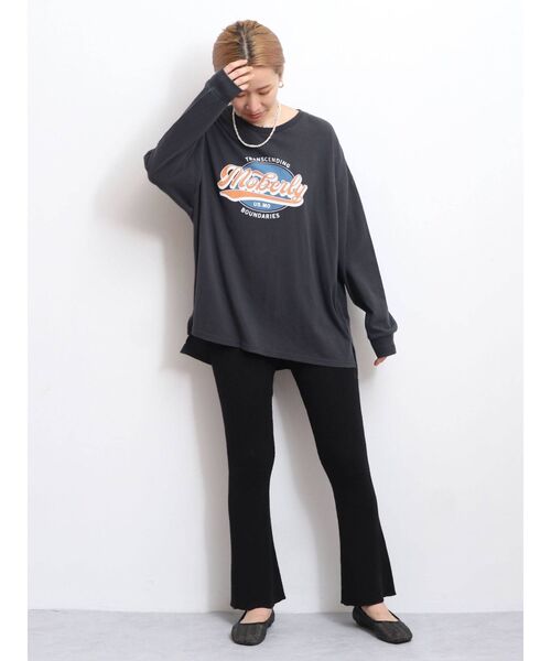 Ungrid(アングリッド)の「ロゴロングスリーブTee(Tシャツ/カットソー・レディース・オフホワイト/グレー/チャコールグレー・FREE)」の20枚目の写真