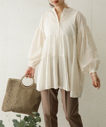 コットンボイルティアードチュニック