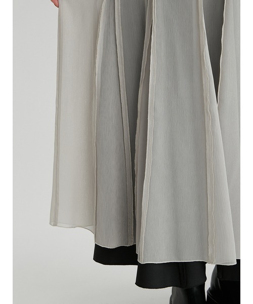 Mila Owen(ミラオーウェン)の「マチデザインリバーシブルナロースカート(スカート・レディース・パープル/カーキ/アイボリー・1/0)」の16枚目の写真