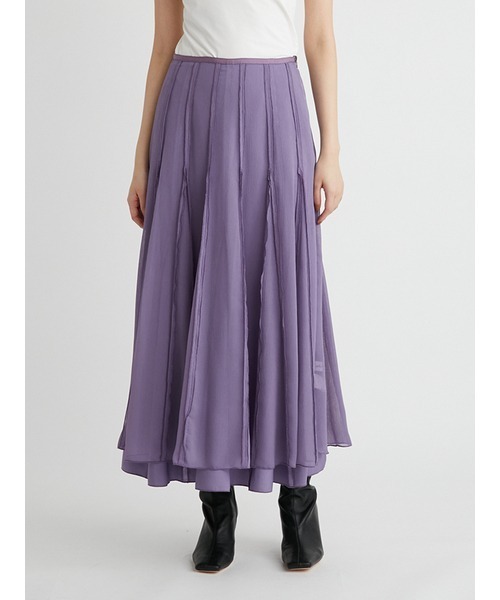 Mila Owen(ミラオーウェン)の「マチデザインリバーシブルナロースカート(スカート・レディース・パープル/カーキ/アイボリー・1/0)」の22枚目の写真