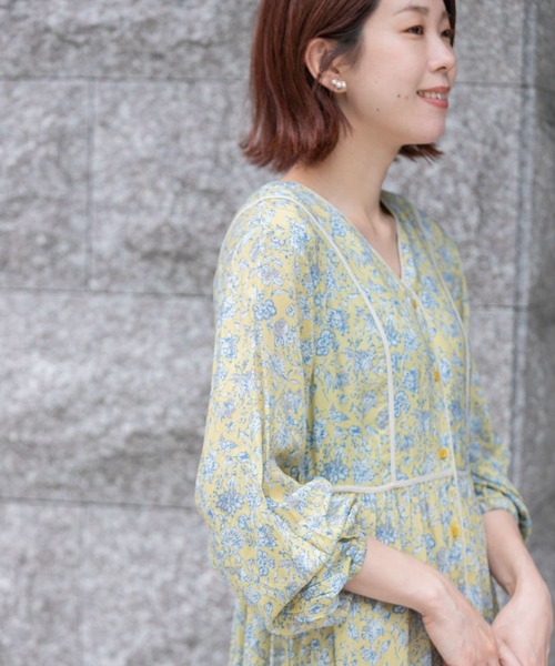 URBAN RESEARCH Sonny Label(アーバンリサーチサニーレーベル)の「ボーホーフラワーワンピース(ワンピース・レディース・ブラック/カーキ/イエロー・FREE)」の6枚目の写真