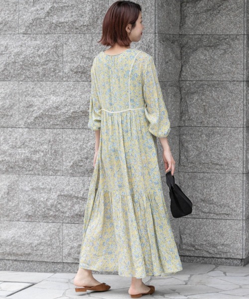 URBAN RESEARCH Sonny Label(アーバンリサーチサニーレーベル)の「ボーホーフラワーワンピース(ワンピース・レディース・ブラック/カーキ/イエロー・FREE)」の9枚目の写真