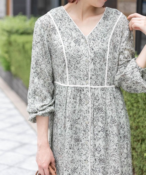 URBAN RESEARCH Sonny Label(アーバンリサーチサニーレーベル)の「ボーホーフラワーワンピース(ワンピース・レディース・ブラック/カーキ/イエロー・FREE)」の22枚目の写真