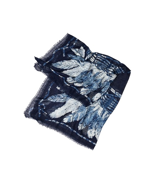 ガーゼのアクセサリープリント風呂敷（インディゴ）