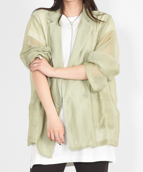 w closet（ダブルクローゼット）の「シアーW前テーラードジャケット