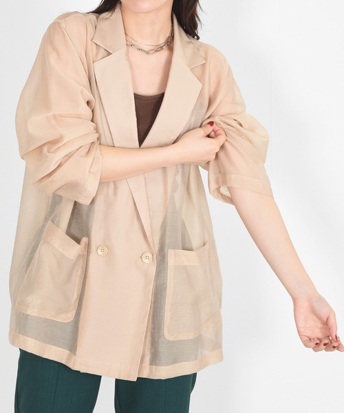 w closet（ダブルクローゼット）の「シアーW前テーラードジャケット
