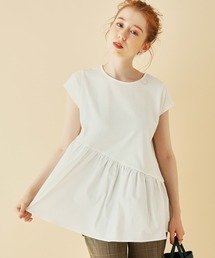 MADEMOISELLE ROPE' | 【WEB限定】アシンメトリードッキングプルオーバー(Tシャツ/カットソー)