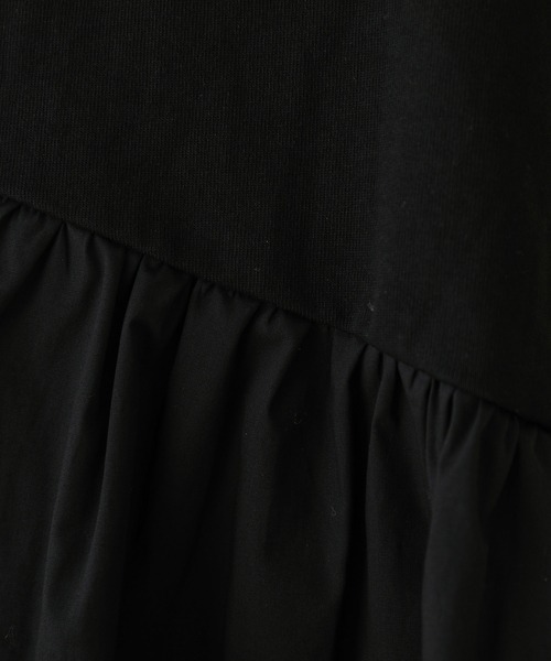 MADEMOISELLE ROPE'（マドモアゼル ロペ）の「アシンメトリードッキングプルオーバー（Tシャツ/カットソー・レディース・ホワイト/ブラック・38）」の12枚目の写真