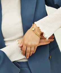 KATHARINE HAMNETT LONDON/キャサリンハムネットロンドン Small Round Watch Cubic Zirconia