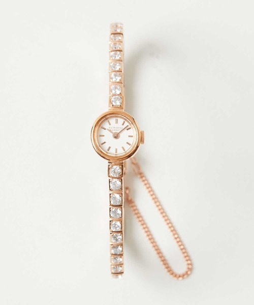 KATHARINE HAMNETT LONDON （キャサリンハムネットロンドン）の「KATHARINE HAMNETT LONDON/キャサリンハムネットロンドン Small Round Watch Cubic Zirconia（アナログ腕時計・レディース・ゴールド/ピンク・FREE）」の12枚目の写真