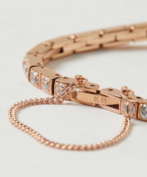 KATHARINE HAMNETT LONDON （キャサリンハムネットロンドン）の「KATHARINE HAMNETT LONDON/キャサリンハムネットロンドン Small Round Watch Cubic Zirconia（アナログ腕時計・レディース・ゴールド/ピンク・FREE）」の9枚目の写真