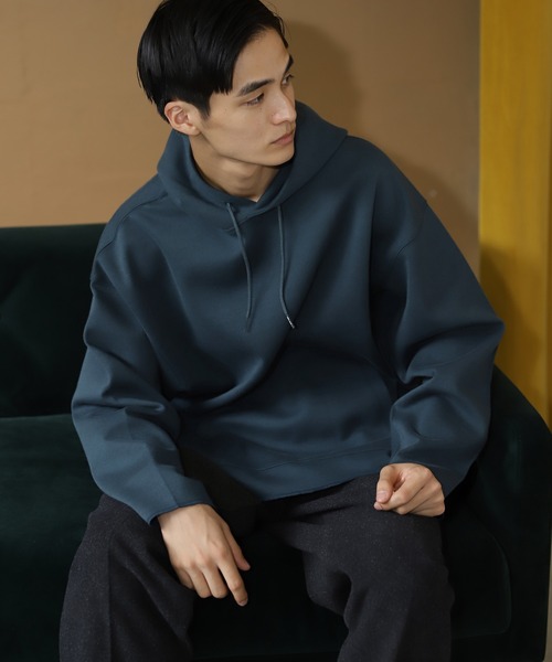 niko and...(ニコアンド)の「度詰めダンボールパーカー(パーカー・メンズ・ブラウン/オレンジ/ブルー/アイボリー・MEDIUM/LARGE)」の3枚目の写真