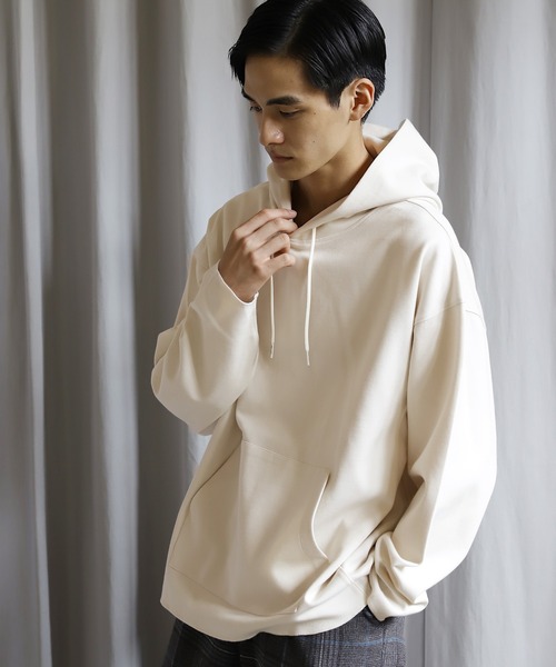 niko and...(ニコアンド)の「度詰めダンボールパーカー(パーカー・メンズ・ブラウン/オレンジ/ブルー/アイボリー・MEDIUM/LARGE)」の2枚目の写真