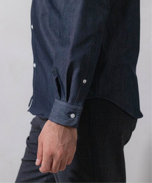 EDIFICE（エディフィス）の「【SOLOTEX(R) / ソロテックス(R)】DENIM バンドカラーシャツ（シャツ/ブラウス・メンズ・ブラック/ブルー系その他・SMALL/MEDIUM/LARGE/X-LARGE）」の16枚目の写真