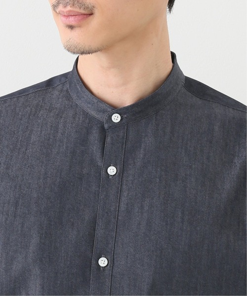 EDIFICE（エディフィス）の「【SOLOTEX(R) / ソロテックス(R)】DENIM バンドカラーシャツ（シャツ/ブラウス・メンズ・ブラック/ブルー系その他・SMALL/MEDIUM/LARGE/X-LARGE）」の9枚目の写真