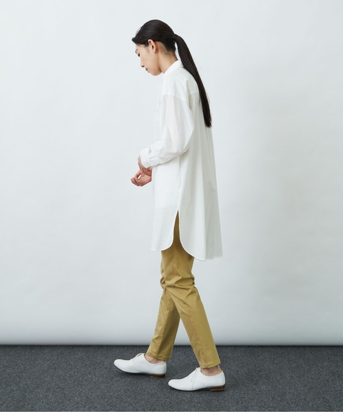 LOISIR（ロワズィール）の「ラウンドカラーチュニックシャツ（チュニック・レディース・サックスブルー/チェック/オフホワイト・FREE）」の15枚目の写真