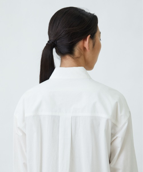 LOISIR（ロワズィール）の「ラウンドカラーチュニックシャツ（チュニック・レディース・サックスブルー/チェック/オフホワイト・FREE）」の13枚目の写真