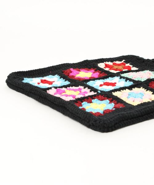 SPINNS（スピンズ）の「クロシェ編み トートバッグ（トートバッグ・レディース・アイボリー/ブラック・ONESIZE）」の6枚目の写真