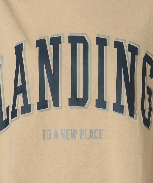 Cutie Blonde(キューティーブロンド)の「◆ルーズBIGロゴプルオーバー【ショート丈】(Tシャツ/カットソー・レディース・ベージュ/ブラック・02/01/03)」の8枚目の写真