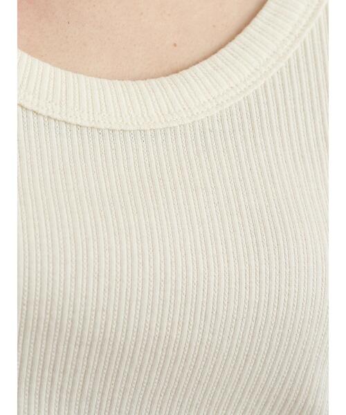 earth music&ecology（アースミュージックアンドエコロジー）の「チェーン柄リブタンクトップ ＊（タンクトップ・レディース・ライトベージュ/モカ/アイボリー/ブラック・S/M）」の9枚目の写真