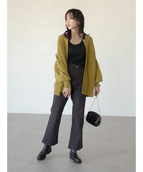 earth music&ecology（アースミュージックアンドエコロジー）の「チェーン柄リブタンクトップ ＊（タンクトップ・レディース・ライトベージュ/モカ/アイボリー/ブラック・S/M）」の15枚目の写真