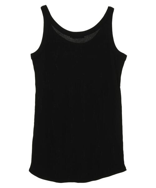 earth music&ecology（アースミュージックアンドエコロジー）の「チェーン柄リブタンクトップ ＊（タンクトップ・レディース・ライトベージュ/モカ/アイボリー/ブラック・S/M）」の16枚目の写真