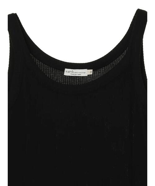 earth music&ecology（アースミュージックアンドエコロジー）の「チェーン柄リブタンクトップ ＊（タンクトップ・レディース・ライトベージュ/モカ/アイボリー/ブラック・S/M）」の17枚目の写真