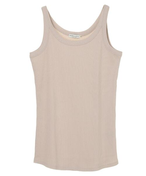 earth music&ecology（アースミュージックアンドエコロジー）の「チェーン柄リブタンクトップ ＊（タンクトップ・レディース・ライトベージュ/モカ/アイボリー/ブラック・S/M）」の22枚目の写真