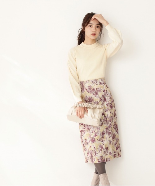 PROPORTION BODY DRESSING（プロポーションボディドレッシング）の「フラワージャガードタイトスカート / 1211220018（スカート・レディース・ピンク/ボルドー/グリーン・MEDIUM/SMALL）」の8枚目の写真