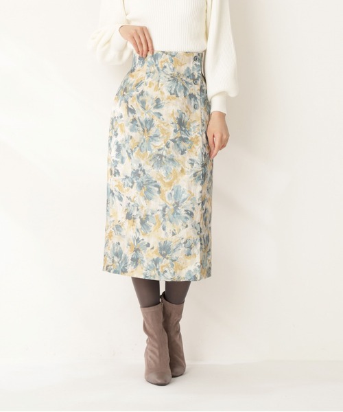 PROPORTION BODY DRESSING（プロポーションボディドレッシング）の「フラワージャガードタイトスカート / 1211220018（スカート・レディース・ピンク/ボルドー/グリーン・MEDIUM/SMALL）」の4枚目の写真