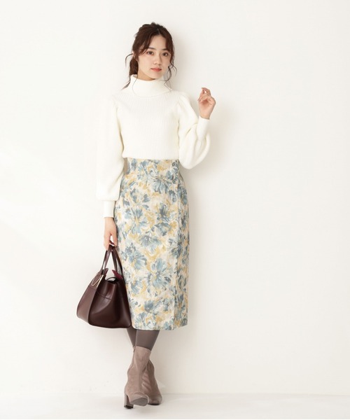 PROPORTION BODY DRESSING（プロポーションボディドレッシング）の「フラワージャガードタイトスカート / 1211220018（スカート・レディース・ピンク/ボルドー/グリーン・MEDIUM/SMALL）」の10枚目の写真