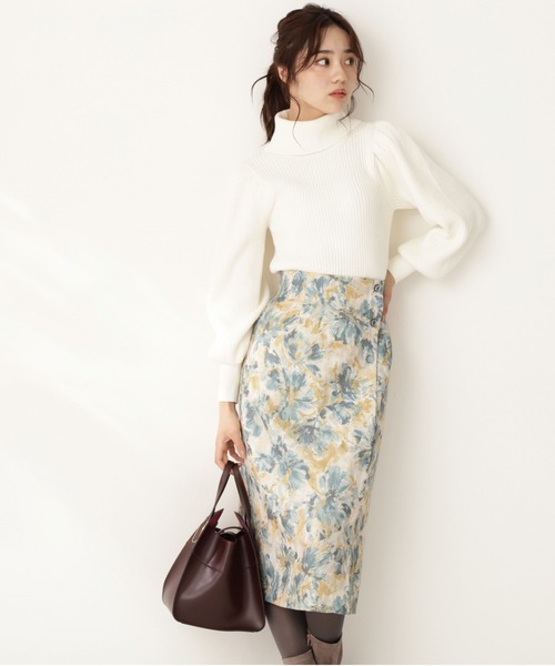 PROPORTION BODY DRESSING（プロポーションボディドレッシング）の「フラワージャガードタイトスカート / 1211220018（スカート・レディース・ピンク/ボルドー/グリーン・MEDIUM/SMALL）」の11枚目の写真